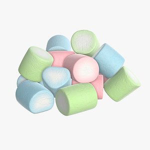Marshmallows candy cylindrical shape