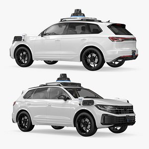 Urban SUV Vehicle with Roof Scanner White