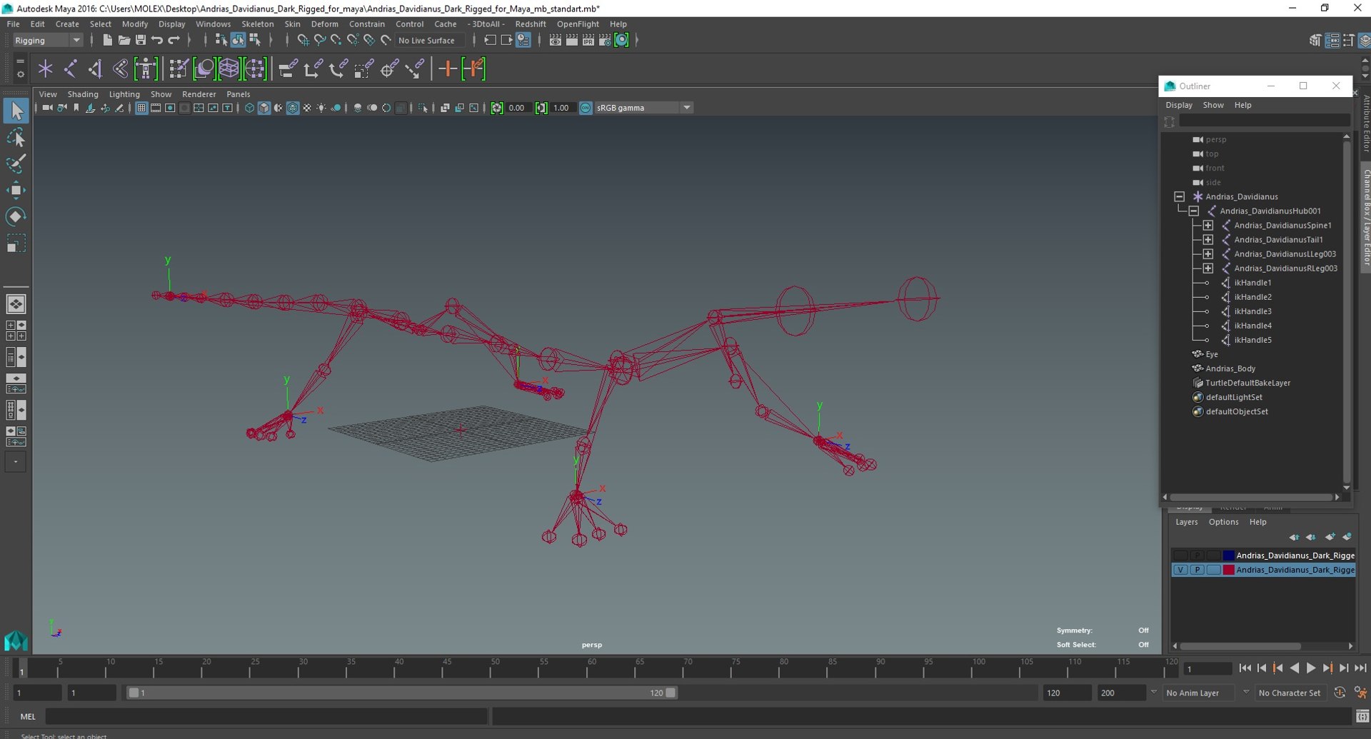 Andrias Davidianus Dark Rigged For Maya 3D - TurboSquid 2258159