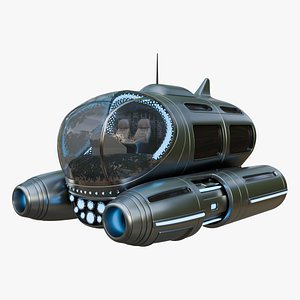 3D Tourist Submersible with Bubble-Shaped Cockpit