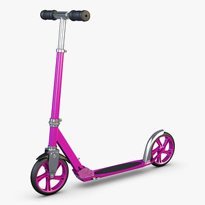 kick scooter pink 3d model