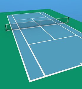 tennis court 3d fbx