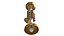 DLdesignworks LONNI Maple Wood and Brass Eclectic Wall Sconce