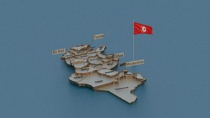 tunisia state cities 3D model