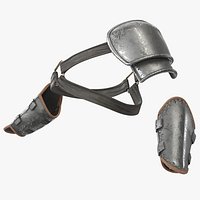 Fantasy Shoulder and Bracers Armor Set Metal
