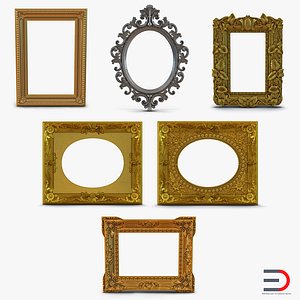 Baroque Picture Frames 3D Models Collection