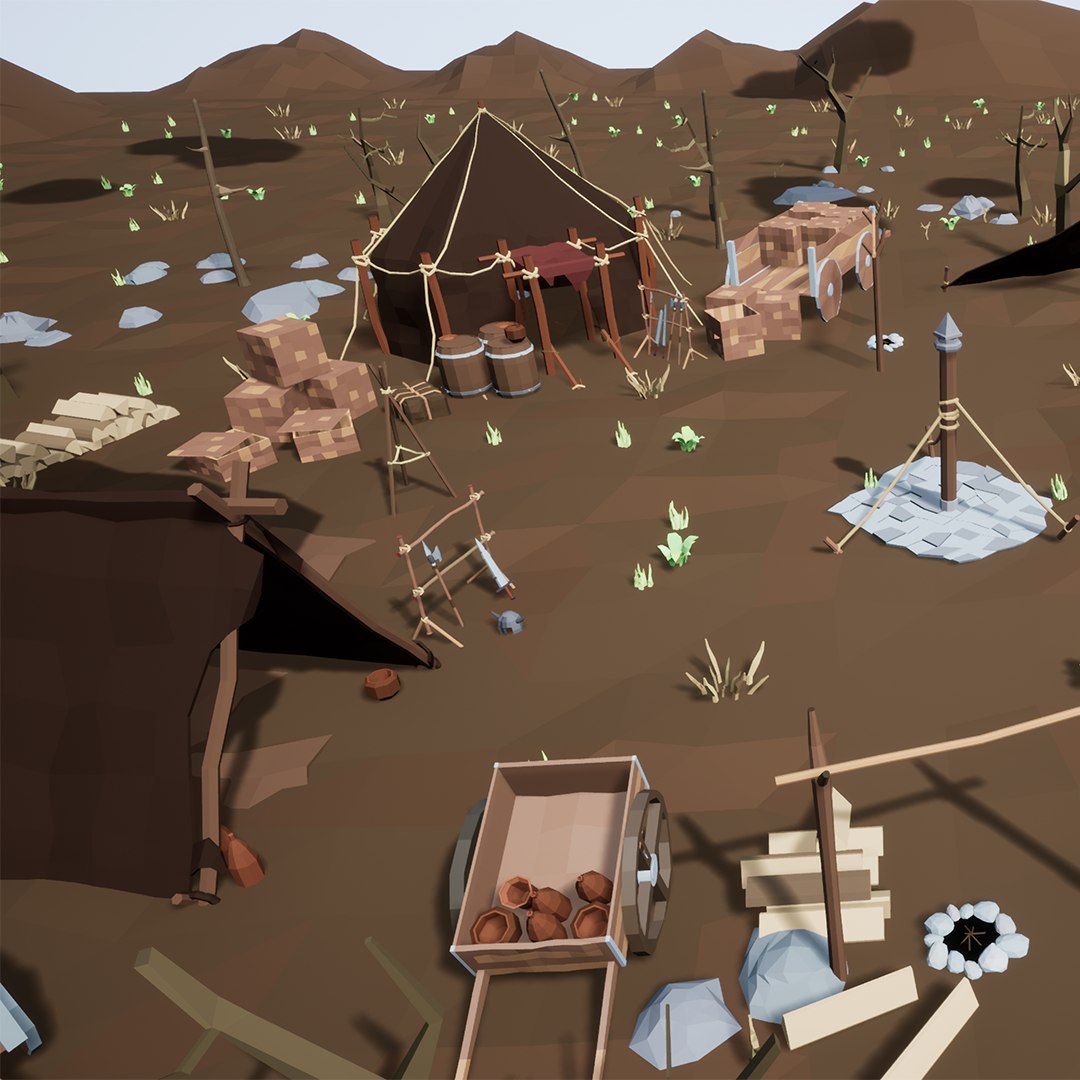 Polygon-Medieval Camp 3D model - TurboSquid 1836025