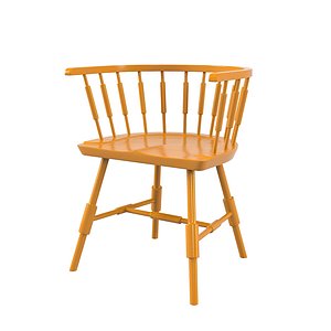 atlantic lowback armchair 3D model