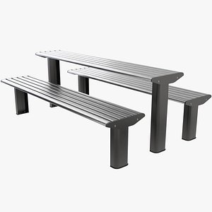 3D Park Furniture Set