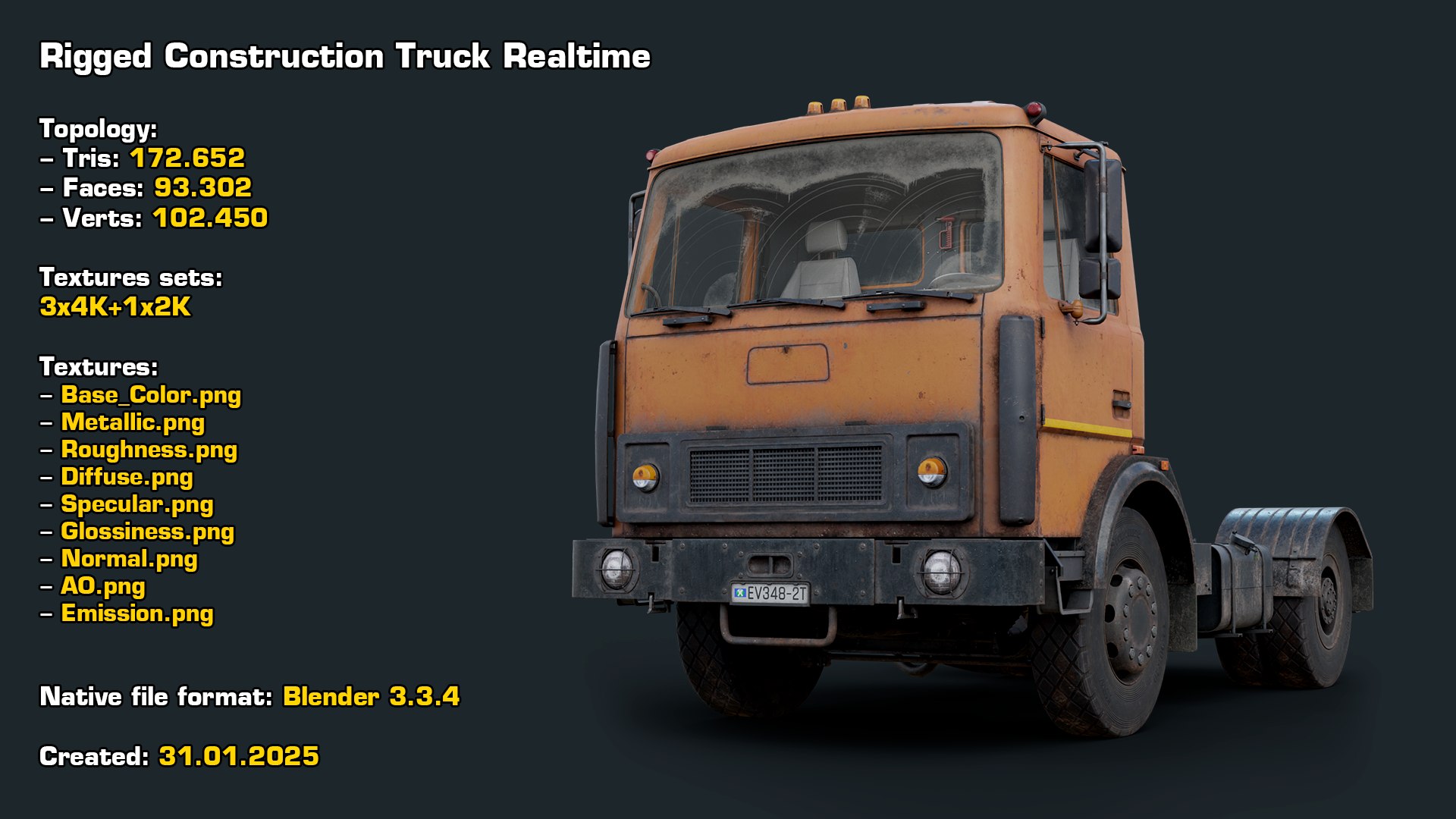 Rigged Construction Truck Realtime 3D model https://p.turbosquid.com/ts-thumb/jT/RqxhUe/ZS/stats/png/1738346664/1920x1080/fit_q87/db5c293ebda58011cf0347a20e9274fec78fd570/stats.jpg
