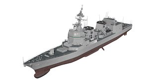 3D JMSDF Akizuki class destroyer model