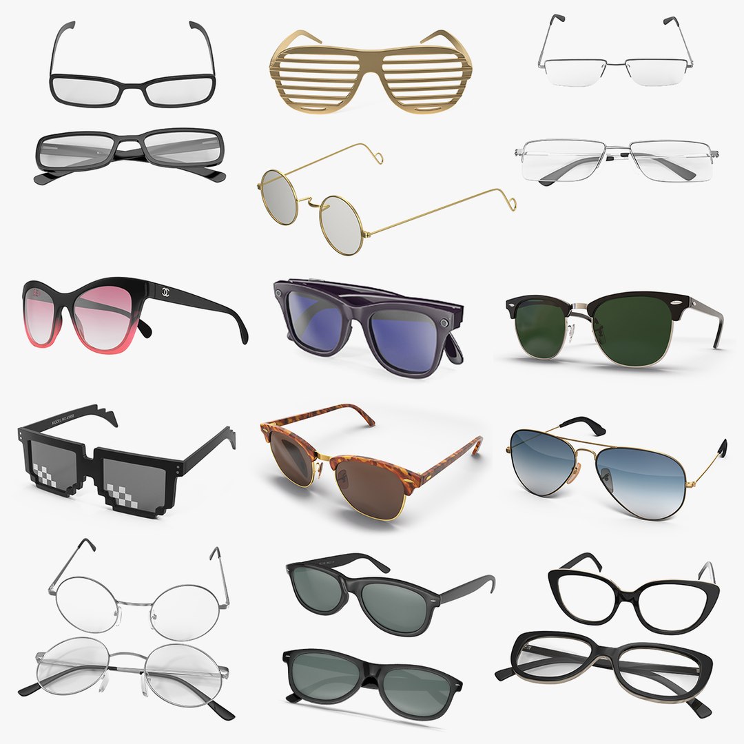 Glasses Collection 10 3D model preview