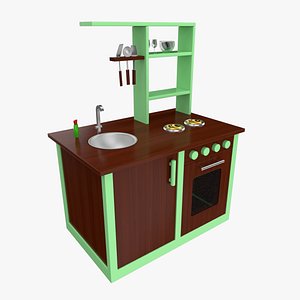 3d model toy kitchen