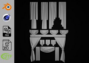 Presentation Curtains 3D model 3D