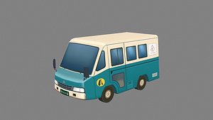 Cartoon pet shop van 3D