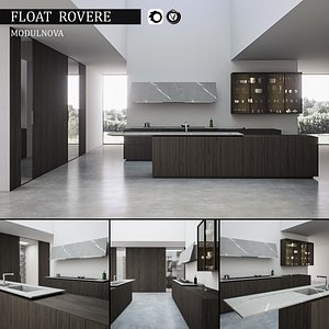 3d model kitchen float rovere