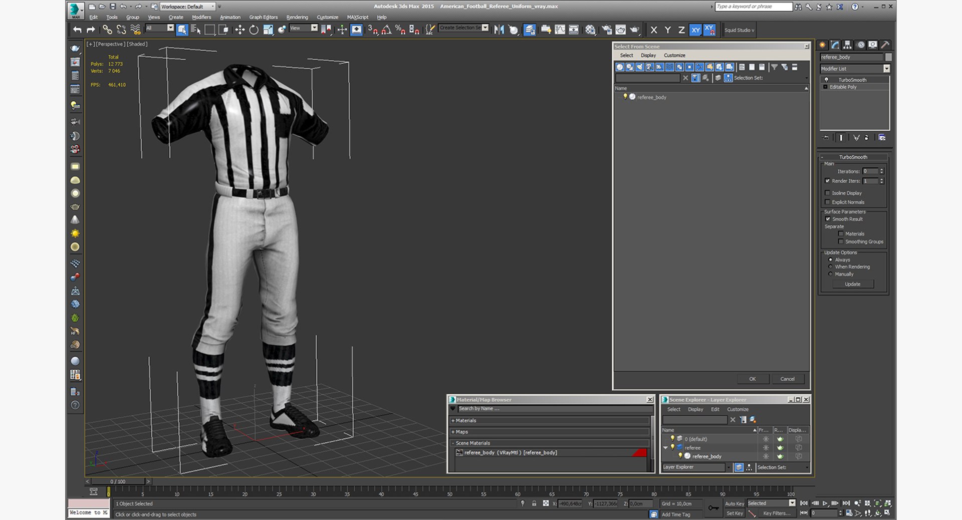 American football referee uniform 3D - TurboSquid 1196818