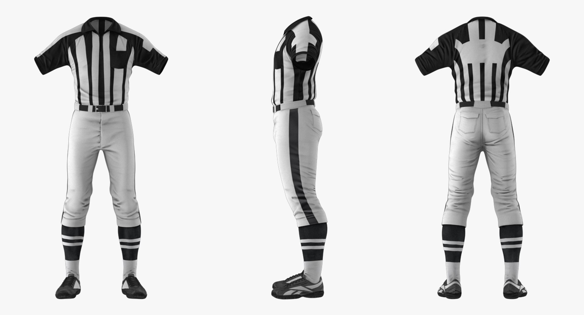 American football referee uniform 3D - TurboSquid 1196818