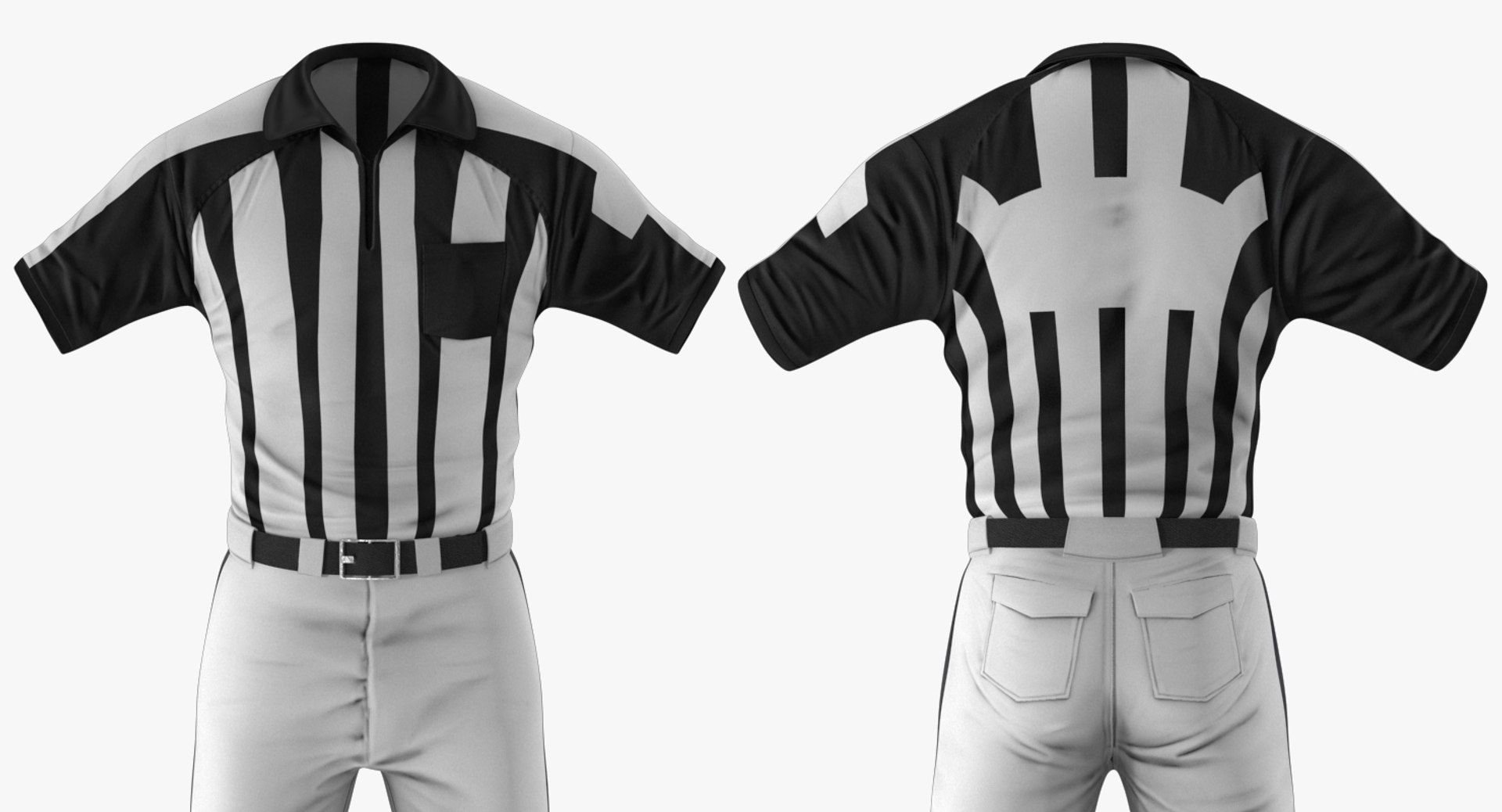 American Football Referee Uniform 3D - TurboSquid 1196818