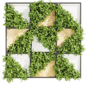 Collection plant vol 405 - fitowall - ertical - leaf - bush -  - blender - 3dmax - cinema 4d 3D model