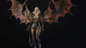 character vampire girl remastered 3D model