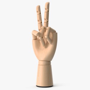 3D Mannequin Hand for Drawing Peace Pose model