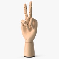 Mannequin Hand for Drawing Peace Pose
