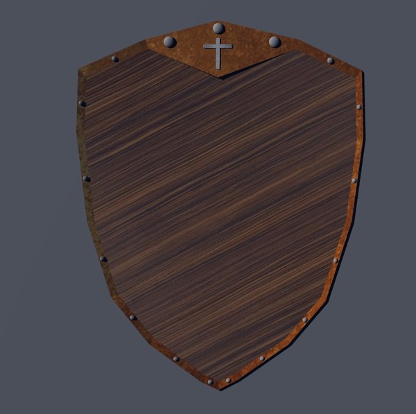 shield wooden 3d model