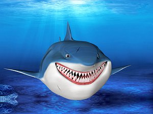 shark cartoon 3d bruce