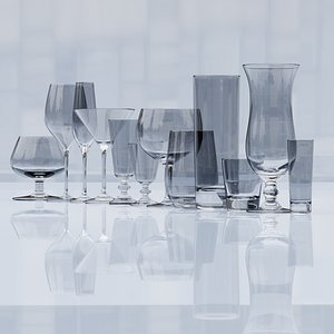 3D wine glasses