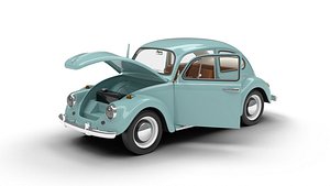 Volkswagen Beetle Type 1 1200 1965 HQ 3d model
