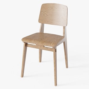 Chaise Tout Bois Dark - Modern PBR Wooden Chair