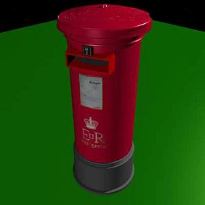 3d pillar post box model