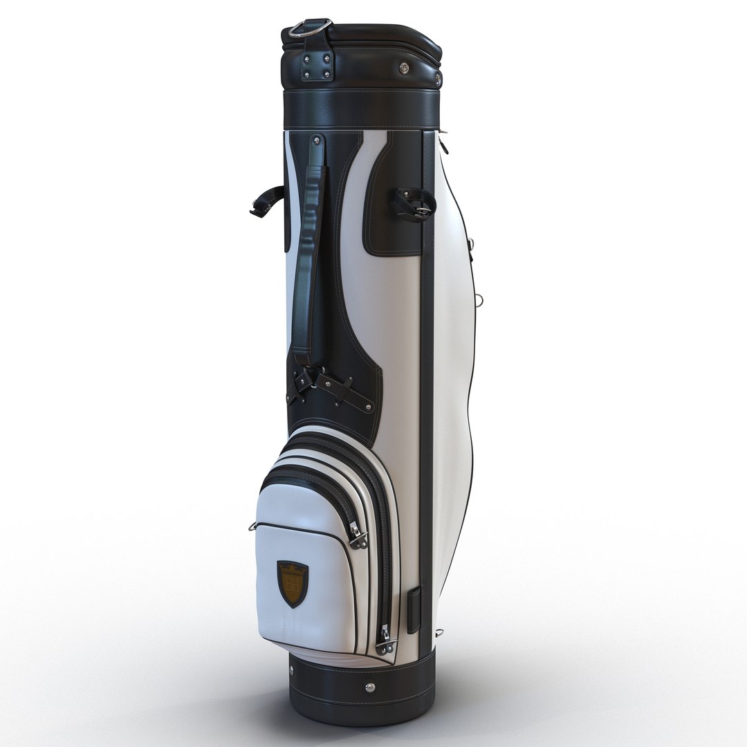 Golf Bag 3 Black 3D model preview