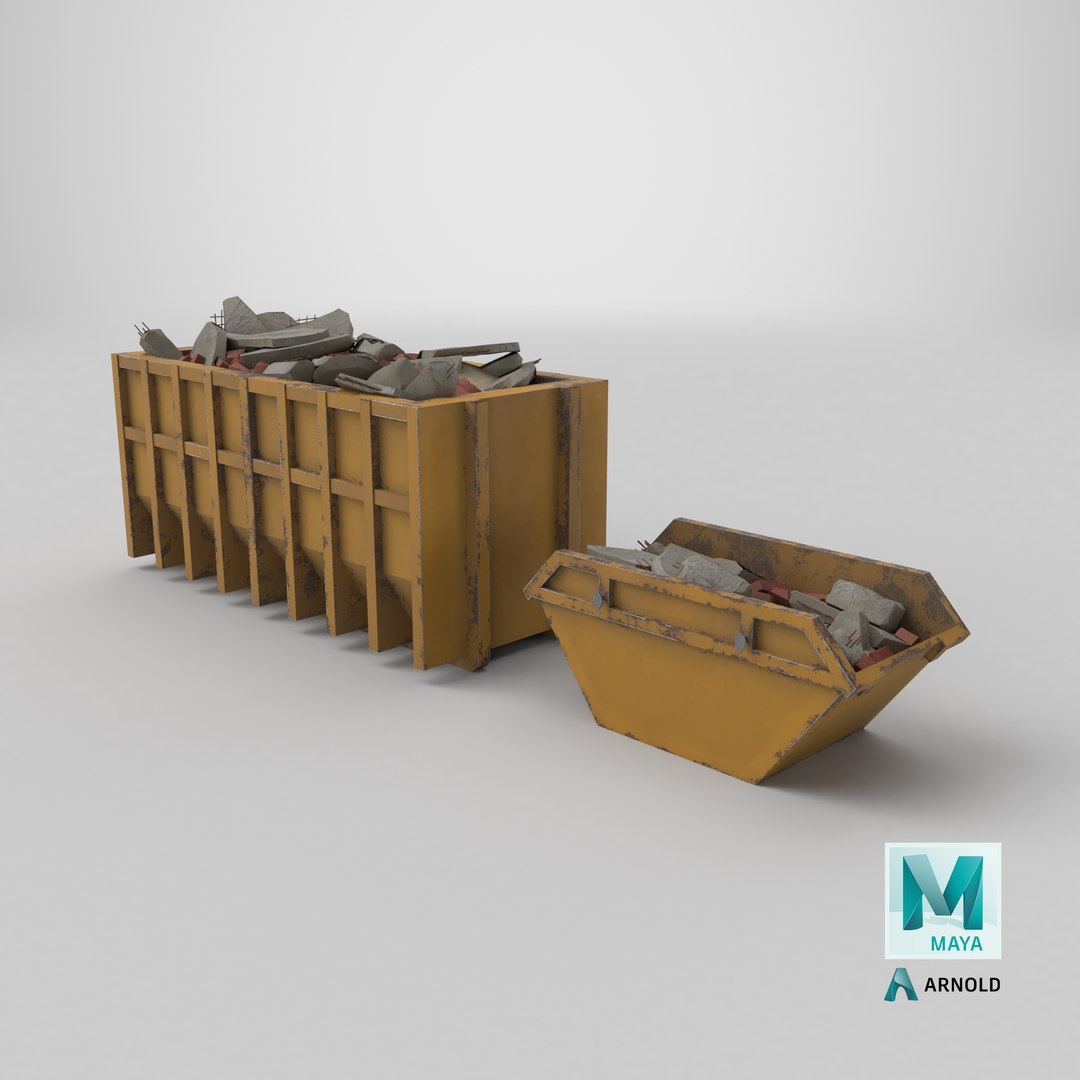 3D Construction Skip Containers With Debris Low-poly PBR model https://p.turbosquid.com/ts-thumb/jU/G1uy6o/Ik/stemcell_maya_arnold_render/png/1776865913/1920x1080/fit_q87/0891c36bc8364a5c63b86d589924e0f947764d3e/stemcell_maya_arnold_render.jpg