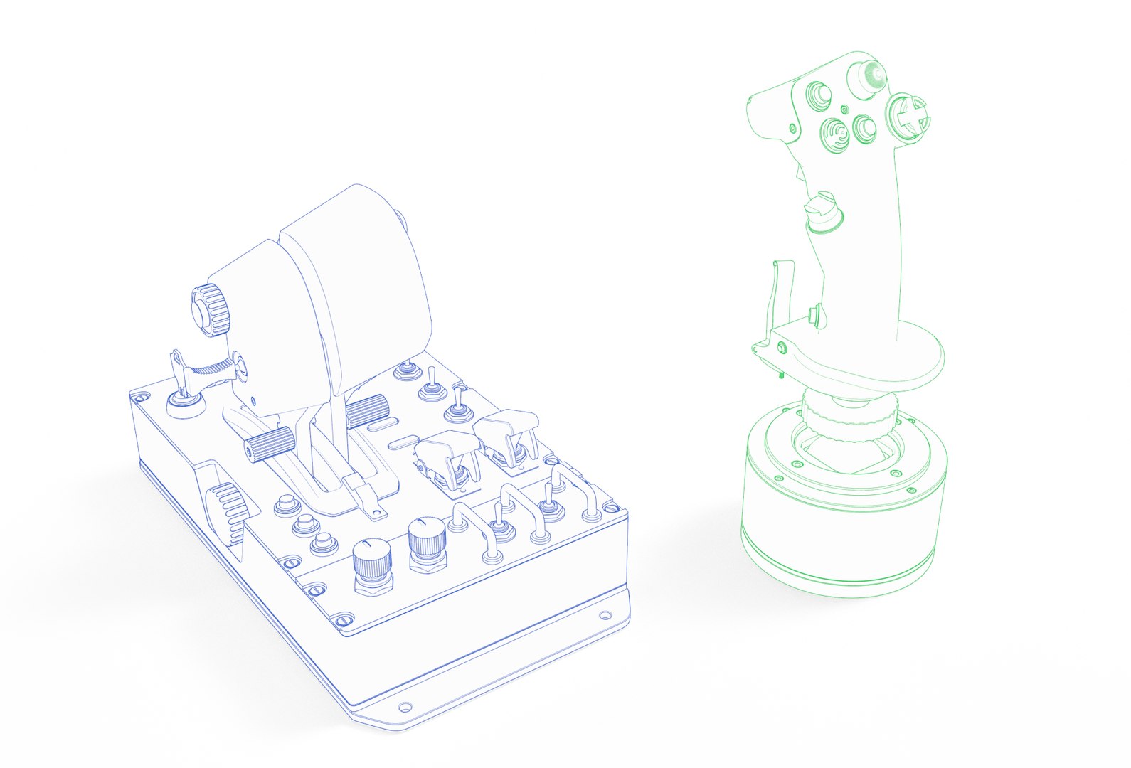 Aircraft control joystick model - TurboSquid 2035908