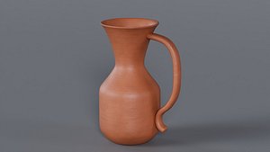 3D model low poly clay jug 3D Model True Renders UV 4K PBR Textures