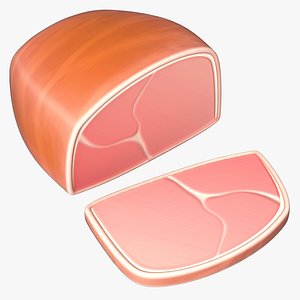 Cartoon Ham 3D model