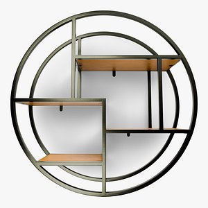 Modern Wall Circle Display Shelf 3D model