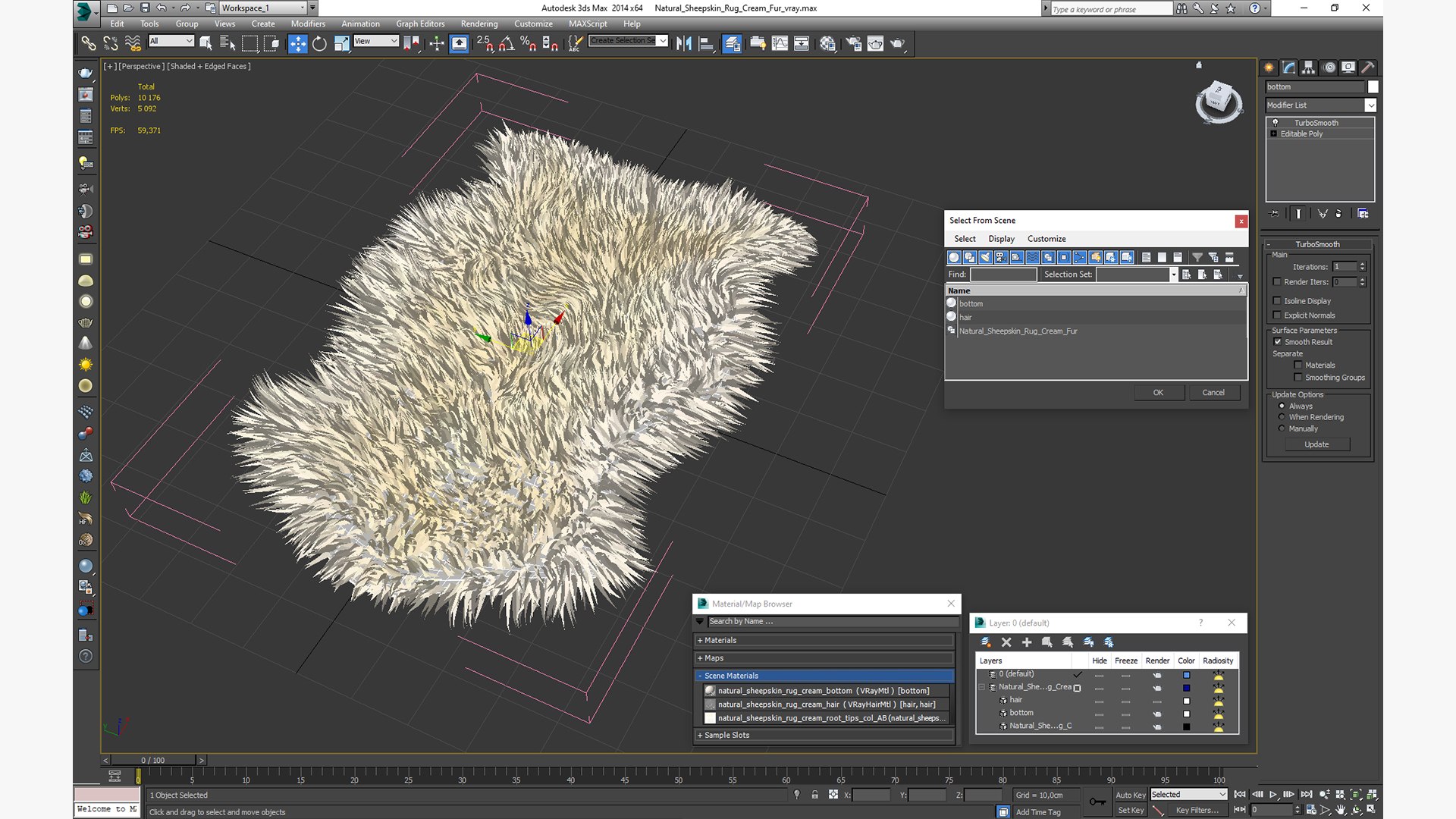 3D Natural Sheepskin Rug Cream Fur model https://p.turbosquid.com/ts-thumb/jU/MS9mO1/QB/naturalsheepskinrugcreamfur3dsmodel018/jpg/1639669420/1920x1080/fit_q87/b92dbf4c3c9c6e6cae847e3994a29f0d9281aa0c/naturalsheepskinrugcreamfur3dsmodel018.jpg