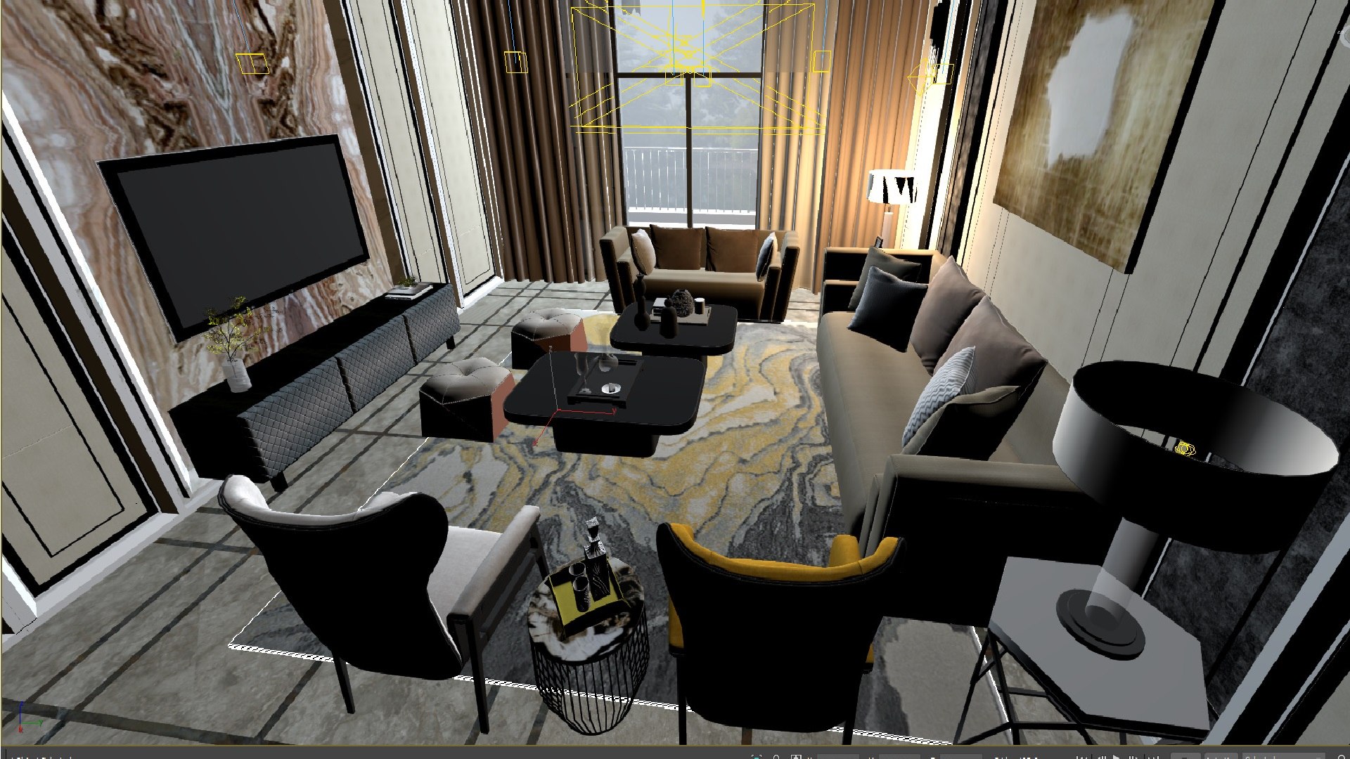 3D 69- Modern Living Room Model - TurboSquid 2026694