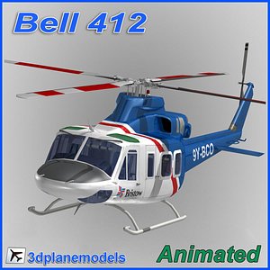 dxf bell 412 helicopter animation