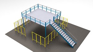 Industrial Factory Production Line Scene PBR