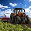 Tractor with Forage Harvester