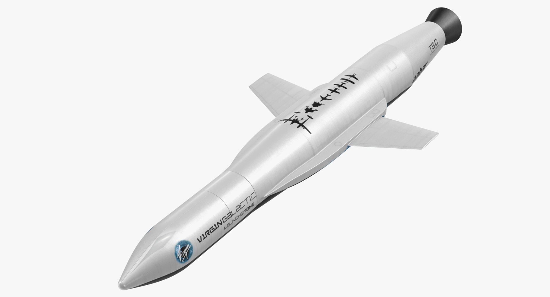 Virgin Galactic Rocket 3D Model 3D model preview