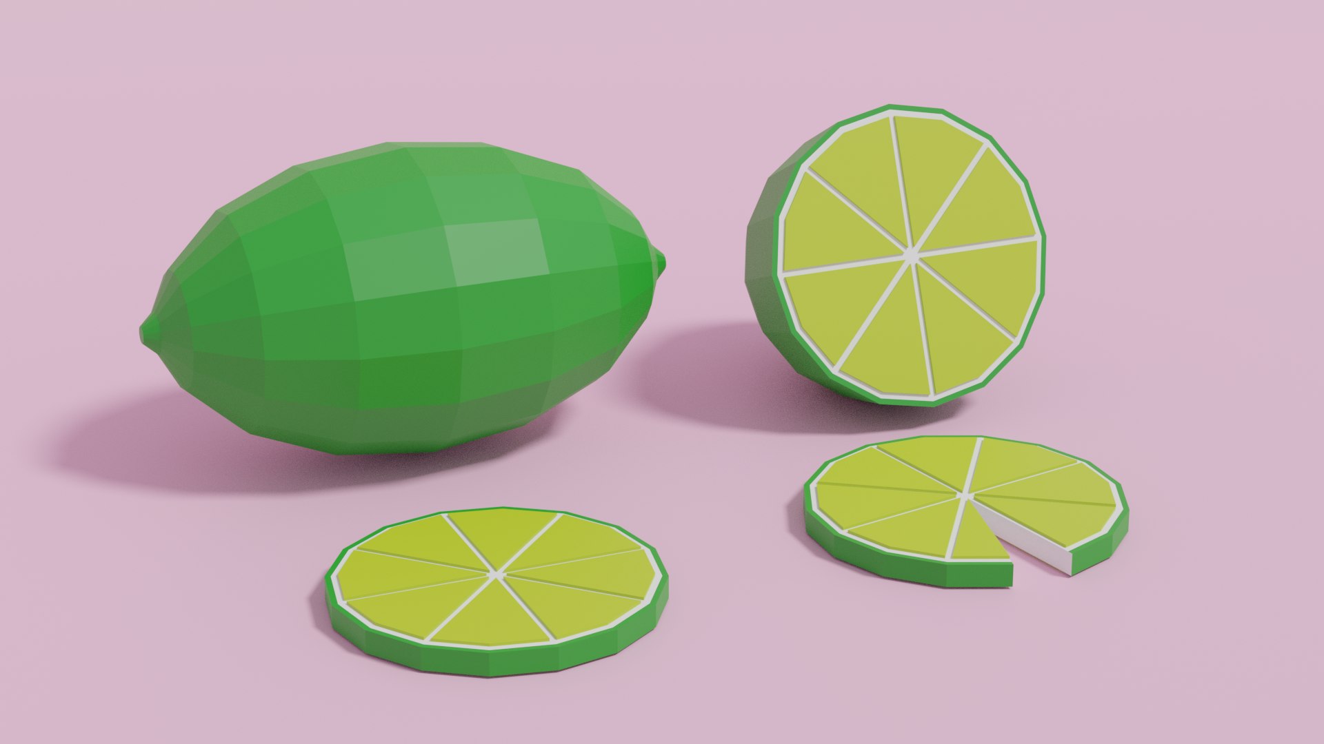 3D Low Poly Cartoon Lime Model - TurboSquid 1867957