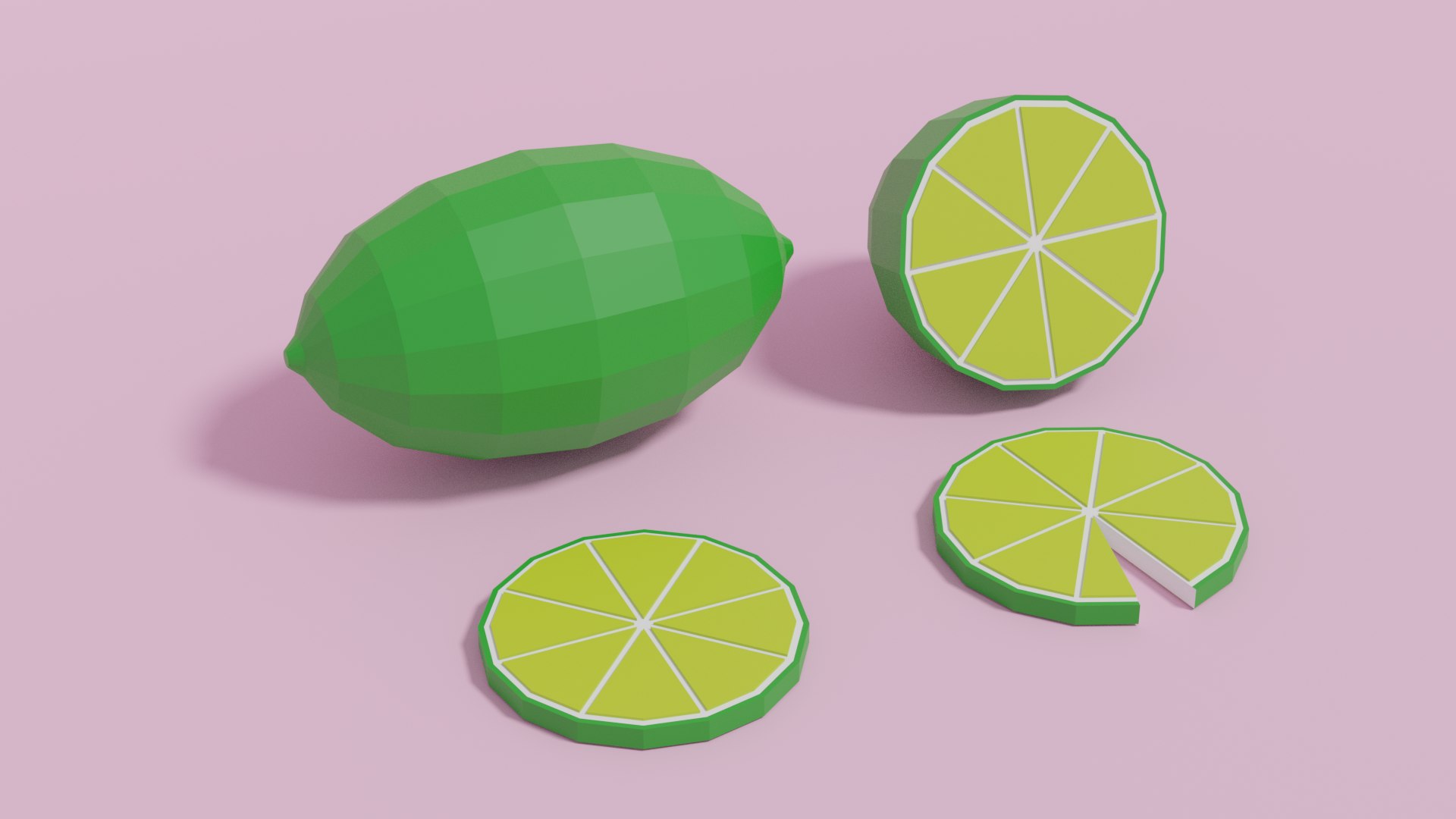 3D Low Poly Cartoon Lime Model - TurboSquid 1867957
