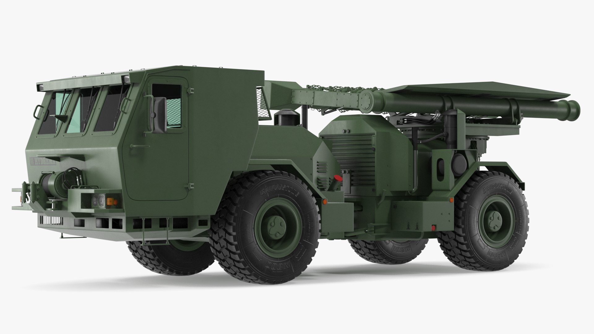 Mine Sweeper Vehicle Hydrema 910 Khaki 3D model preview