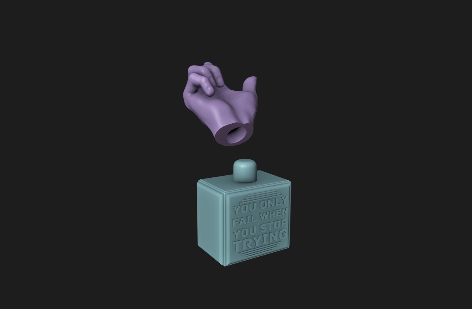 Hand Sign Motivational Reminder Model - TurboSquid 2277906
