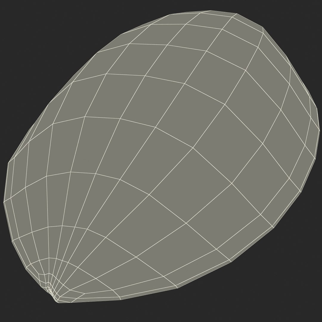 Almond Modelled 3d Model